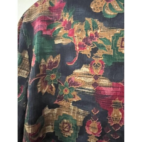 Danielle B Jacket Women M Pink Notch Blazer Floral Valentines Retro 80s Western - Picture 9 of 13